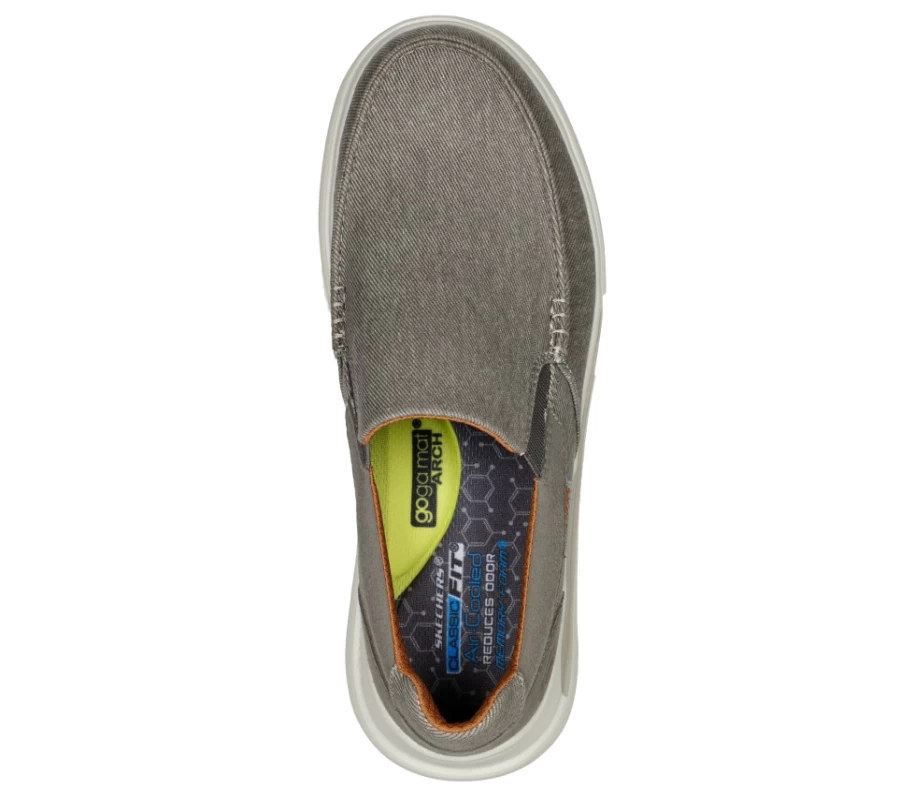 SKECHERS Men's Taupe Suttner Proven Style Sneakers
