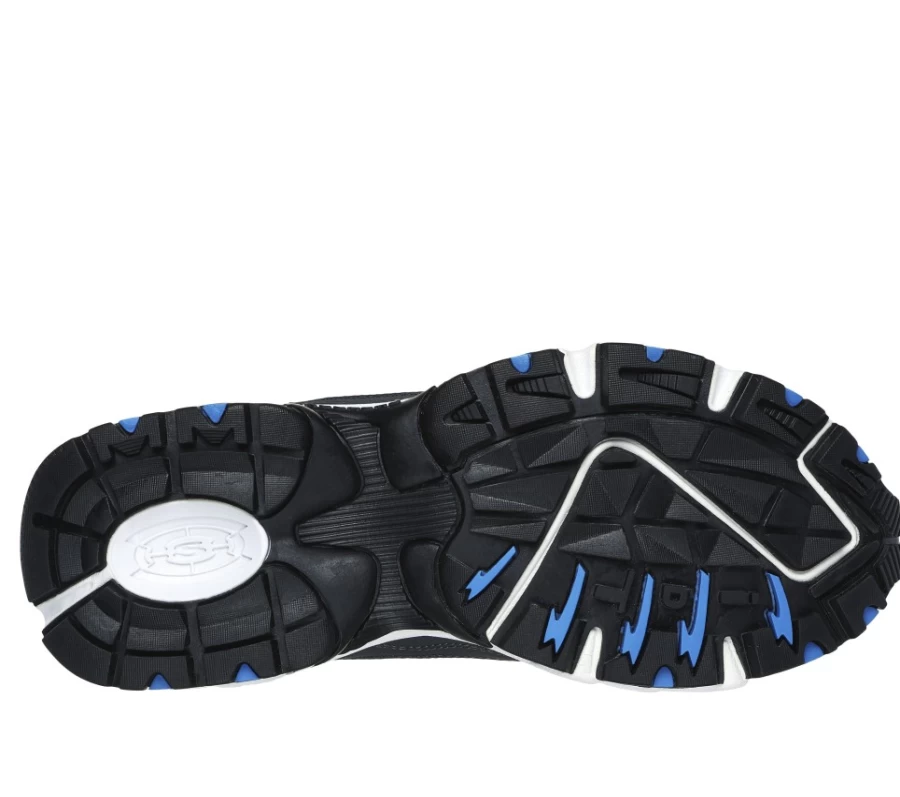 SKECHERS Men's Black & Multi Stamina Cutting Ties Athletic Shoes