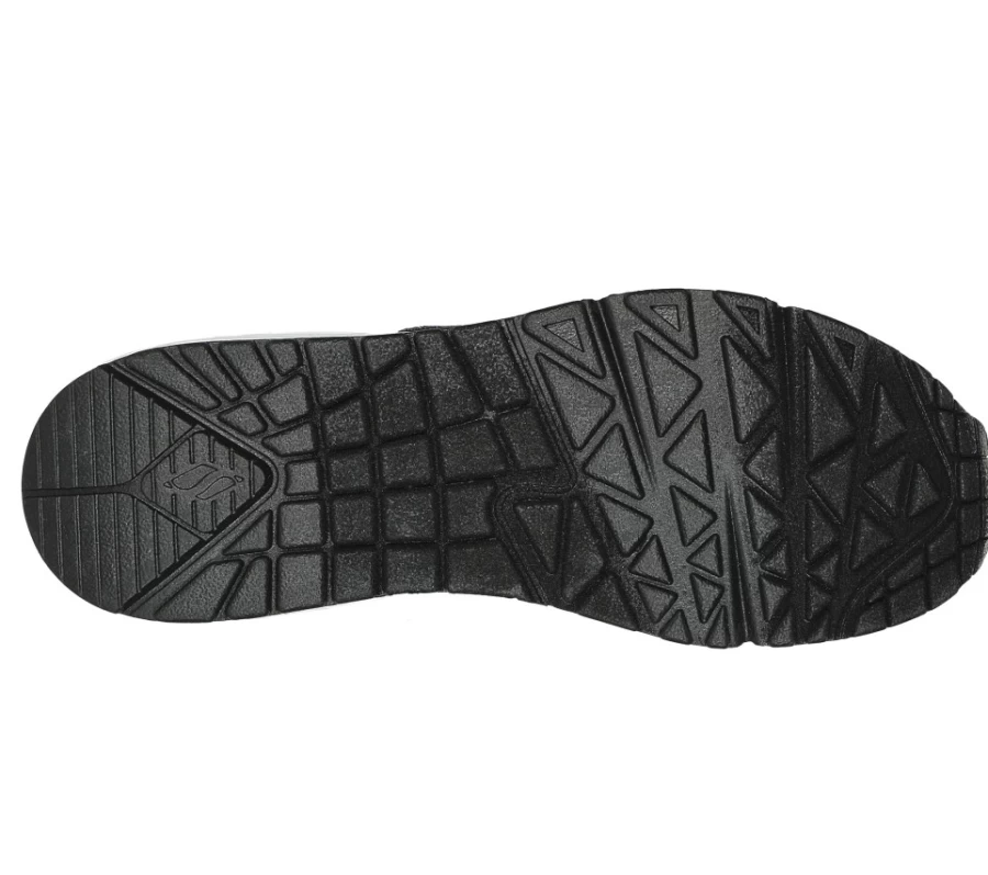 SKECHERS Kids Uno Glitter Flash Sneakers in Black - Sparkly Comfort for Active Children