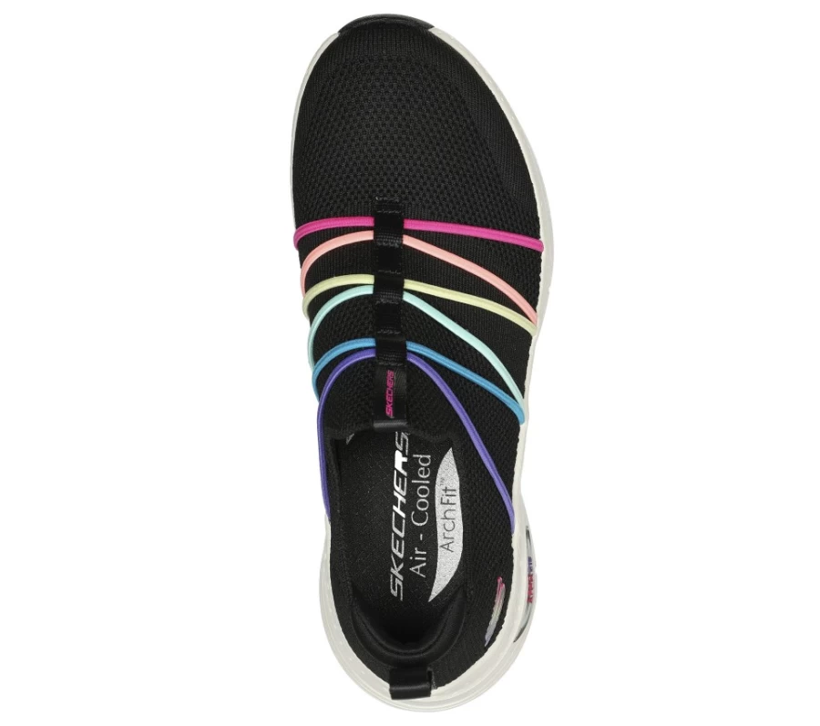 SKECHERS Women's Arch Fit - Bright Stride Walking Shoes in Black / Multi for Comfort & Support