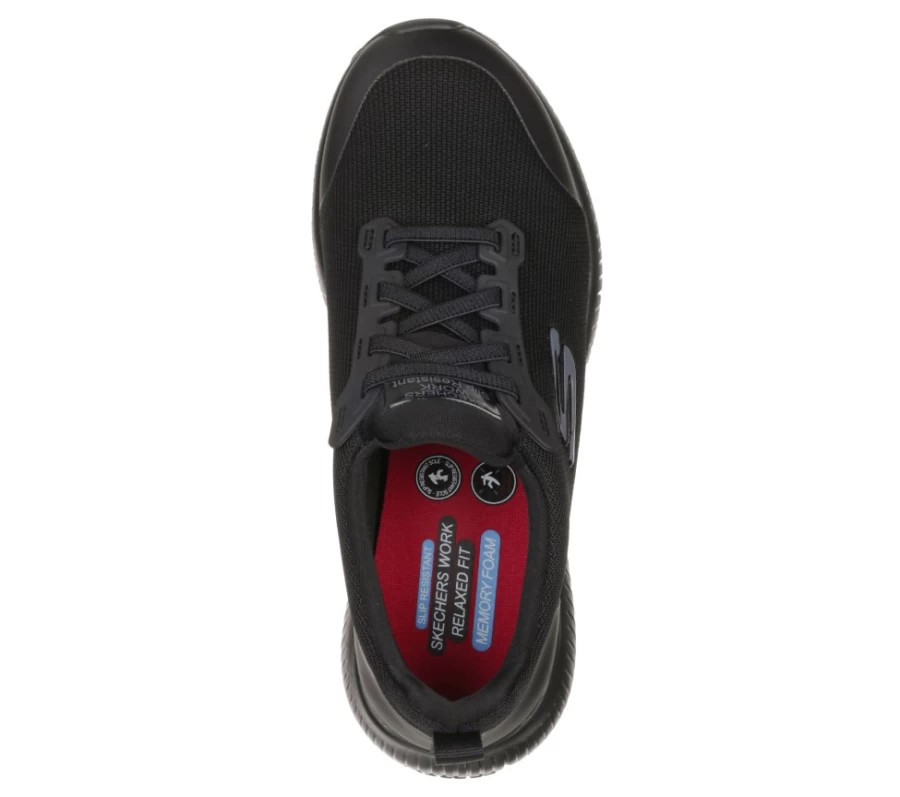SKECHERS Women's Work: Squad Sr Black Sneakers for Comfort and Style