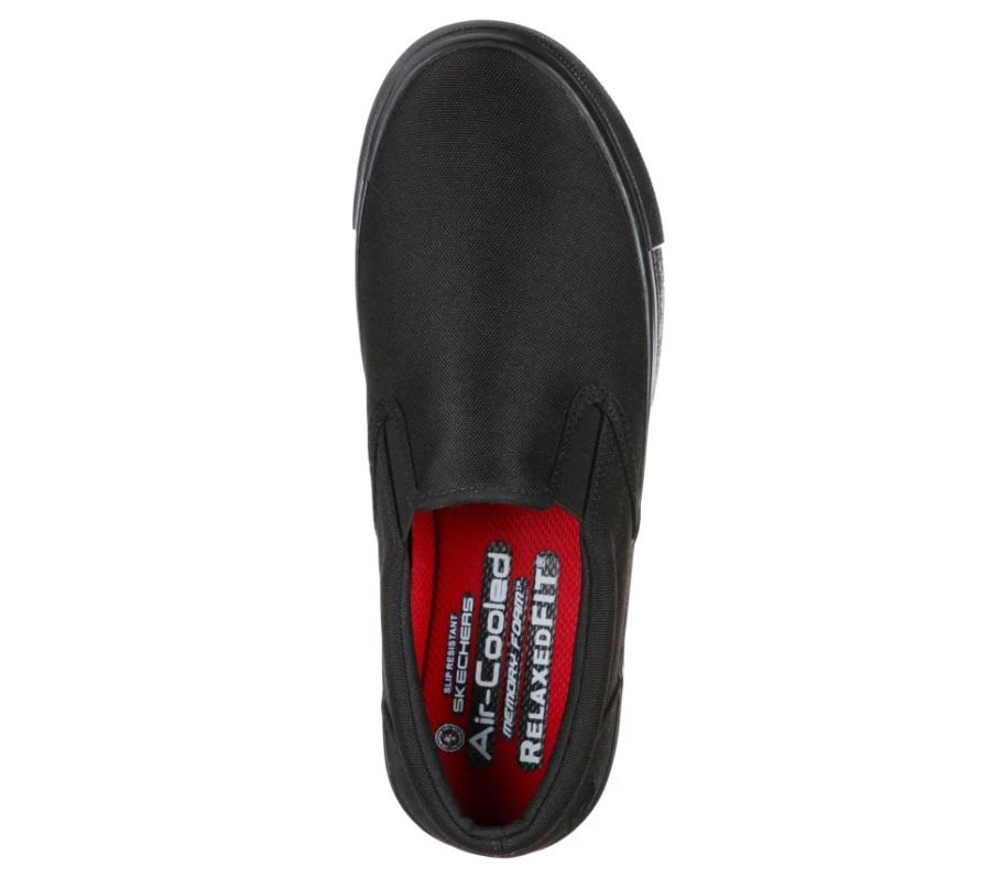 SKECHERS Men's Work Relaxed Fit Sudler - Dedham Sr Sneakers in Black