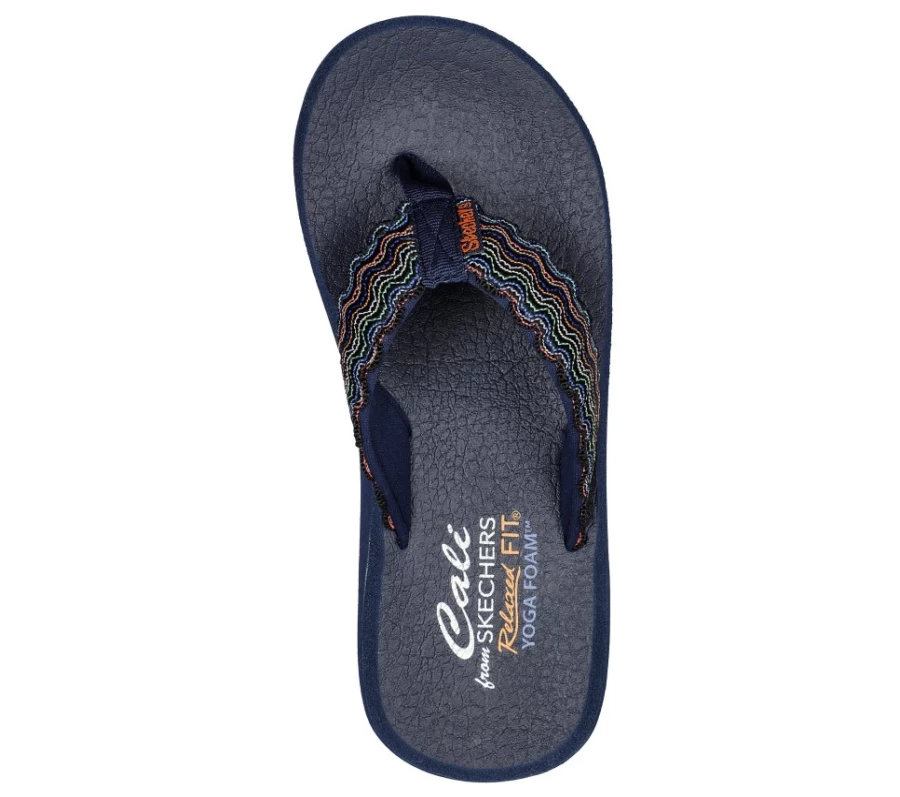 "SKECHERS Women's Asana Relaxed Fit Sneakers in Navy/Multi - Perfect for Summer"