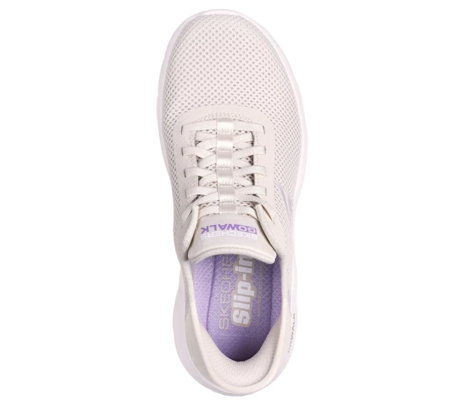 SKECHERS Women's Go Walk Flex Slip-On Sneakers in Off White - Comfortable Grand Entrance Walking Shoes