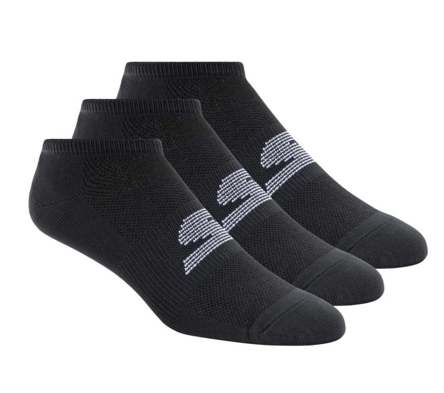 SKECHERS Men's Black No Show Socks 3-Pack - Stretch Comfort Invisible Low Cut Athletic Socks