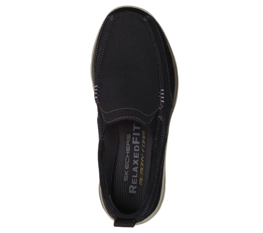 SKECHERS Men's Relaxed Fit Milford Black Superior Comfort Casual Shoes