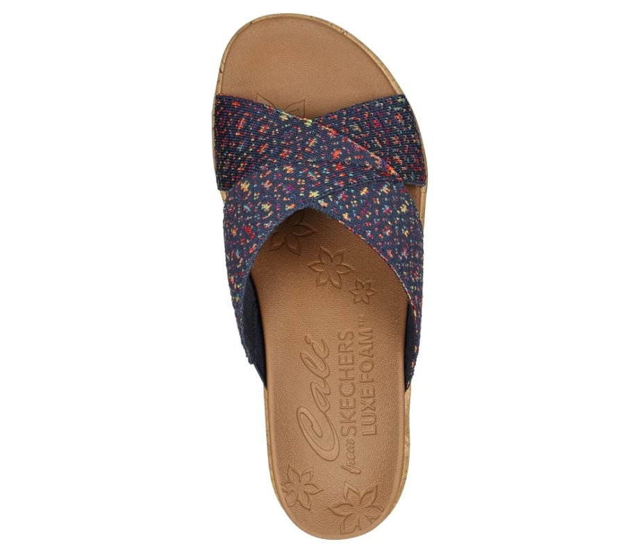 SKECHERS Women's Malibu Hour Sneakers in Navy/Multi - Beverlee Style Comfort Shoes