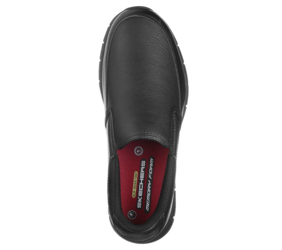 SKECHERS Men's Nampa - Groton Sr Relaxed Fit Sneakers in Black