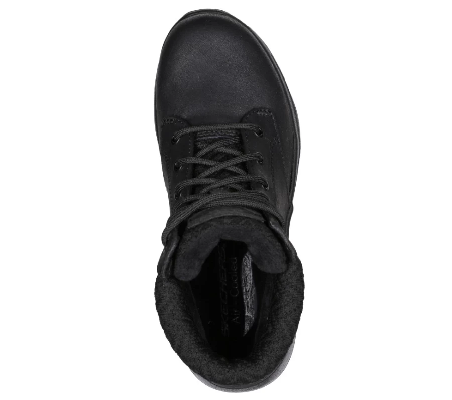 SKECHERS Women's Go Walk Arch Fit Boot - Black, Comfortable Slip-On Boots for Walking