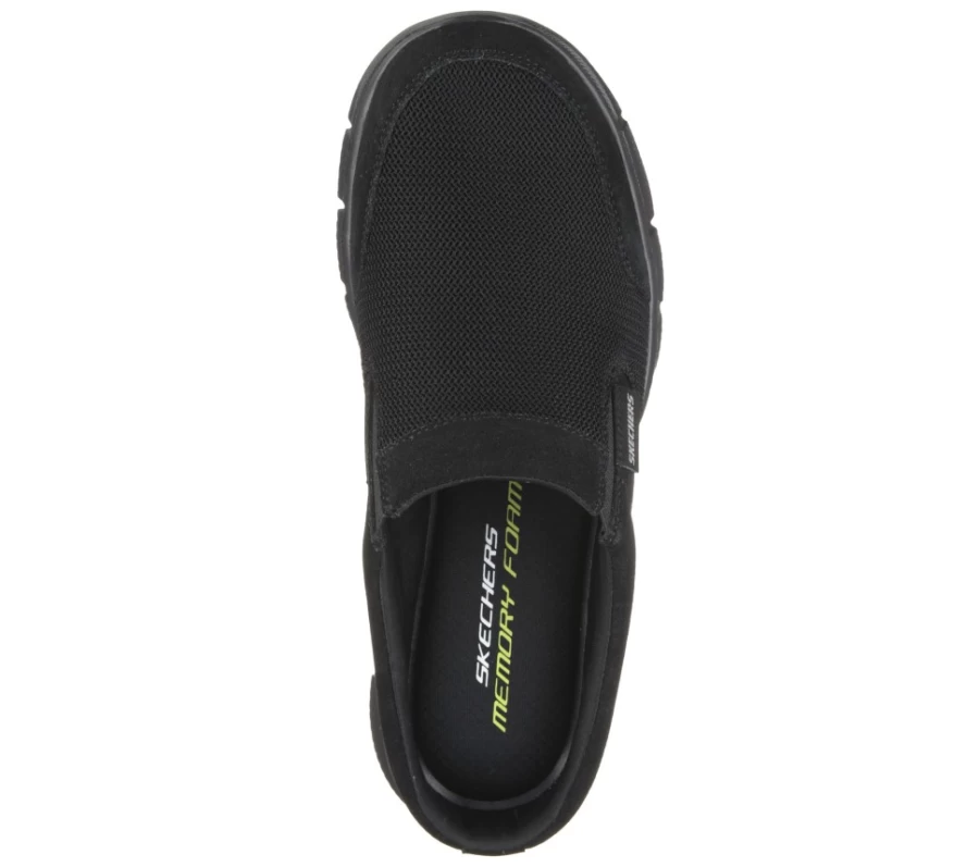 SKECHERS Men's Equalizer Coast To Coast Sneakers in Black - Lightweight Walking Shoes