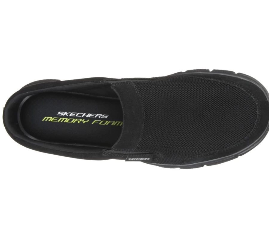SKECHERS Men's Equalizer Coast To Coast Sneakers in Black - Lightweight Walking Shoes