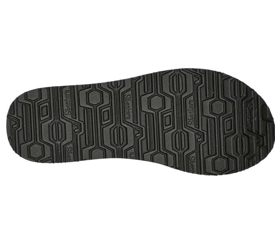 SKECHERS Women's Black & Silver Meditation - Clear Waters Comfortable Walking Shoes