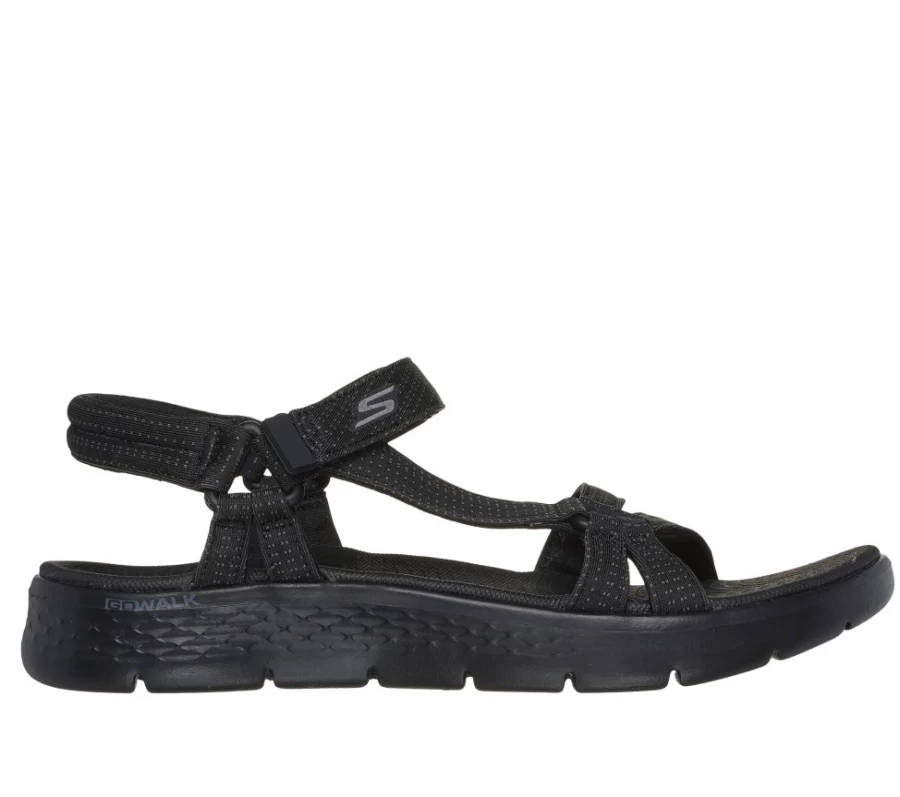 SKECHERS Women's Go Walk Flex Sandal - Sublime Comfort Slip-On in Black
