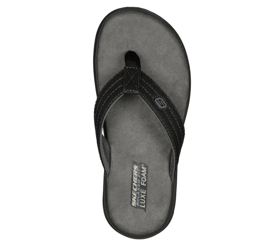 SKECHERS Men's Relaxed Fit Proven SD Sneakers in Black - Comfortable Casual Shoes