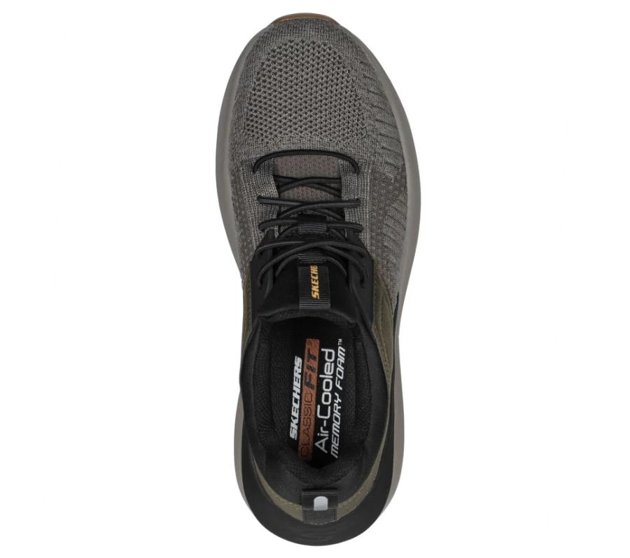 SKECHERS Men's Neville - Calhan Sneakers in Olive / Black | Comfortable Casual Shoes