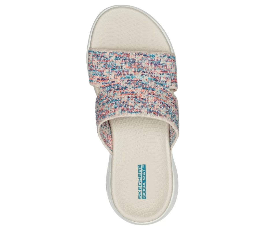 SKECHERS Women's On-The-Go 600 - Radiate Sneakers in Natural/Multi Color for Comfortable Walking