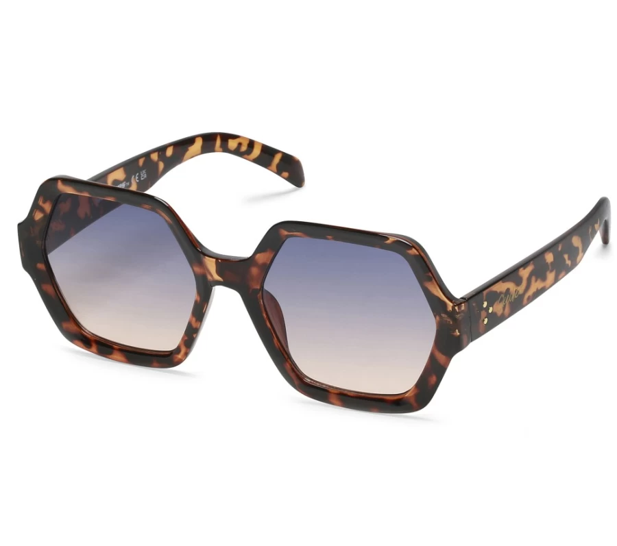 SKECHERS Women's Oversized Geometric Sunglasses - Brown / Multi Color Fashion Frames