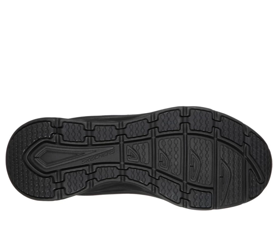 SKECHERS Men's D'Lux Walker Relaxed Fit Sneakers in Black - Comfortable Pensive Style