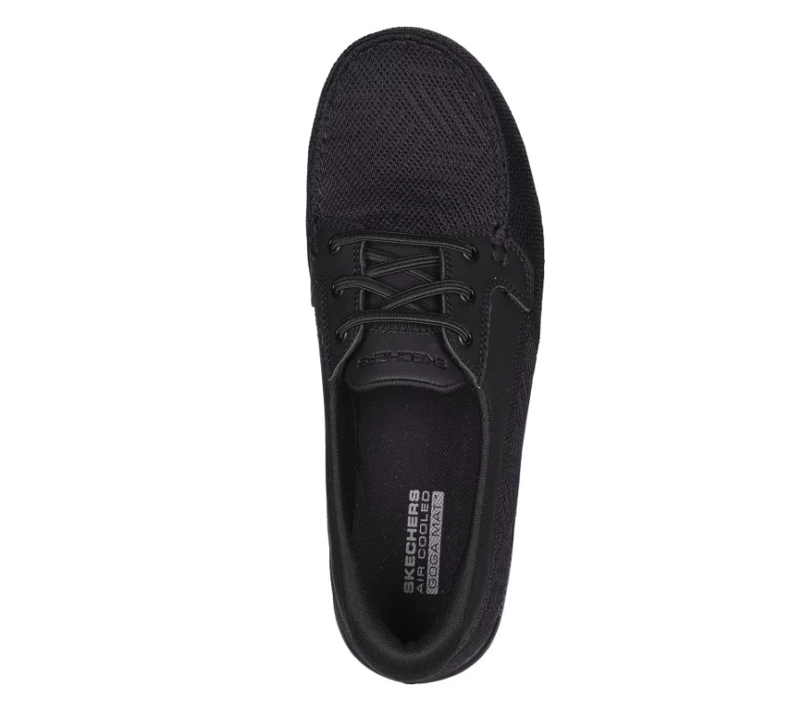 SKECHERS Women's On-The-Go Flex Oasis Walking Shoes - Black & White Comfortable Sneakers for Travel & Casual Wear