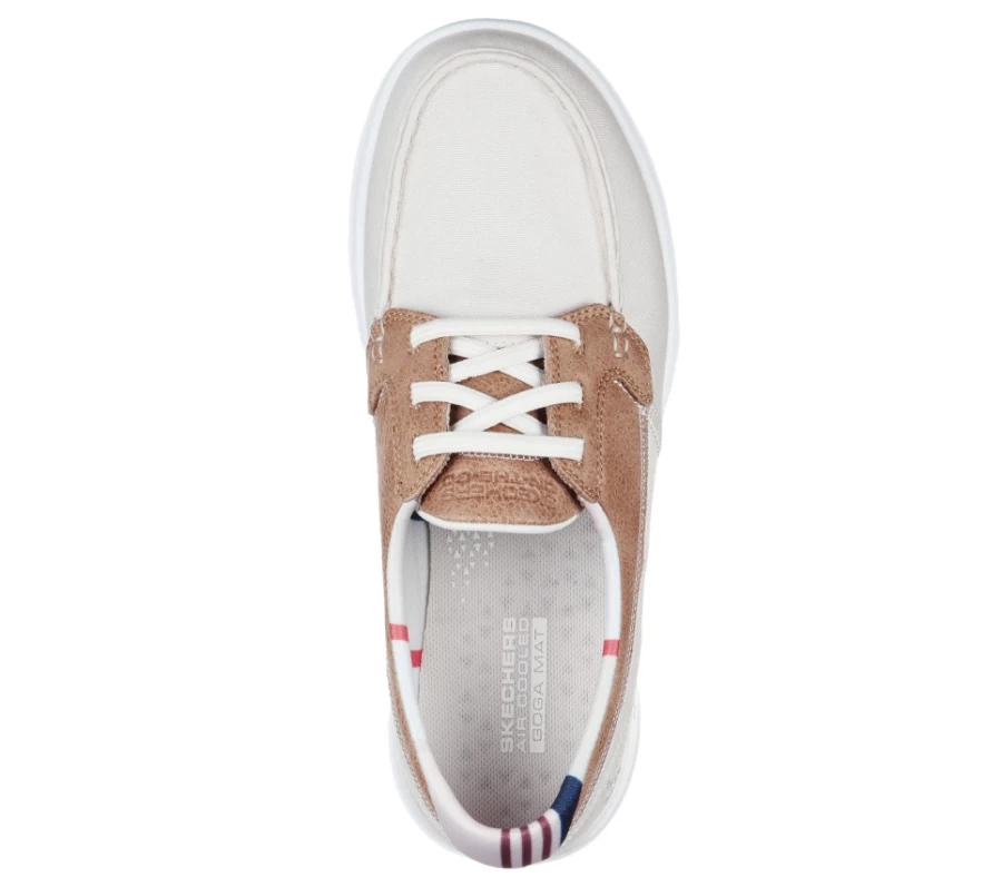 SKECHERS Women's Go Walk Lite - Playa Vista Sneakers in Natural Color | Lightweight Walking Shoes