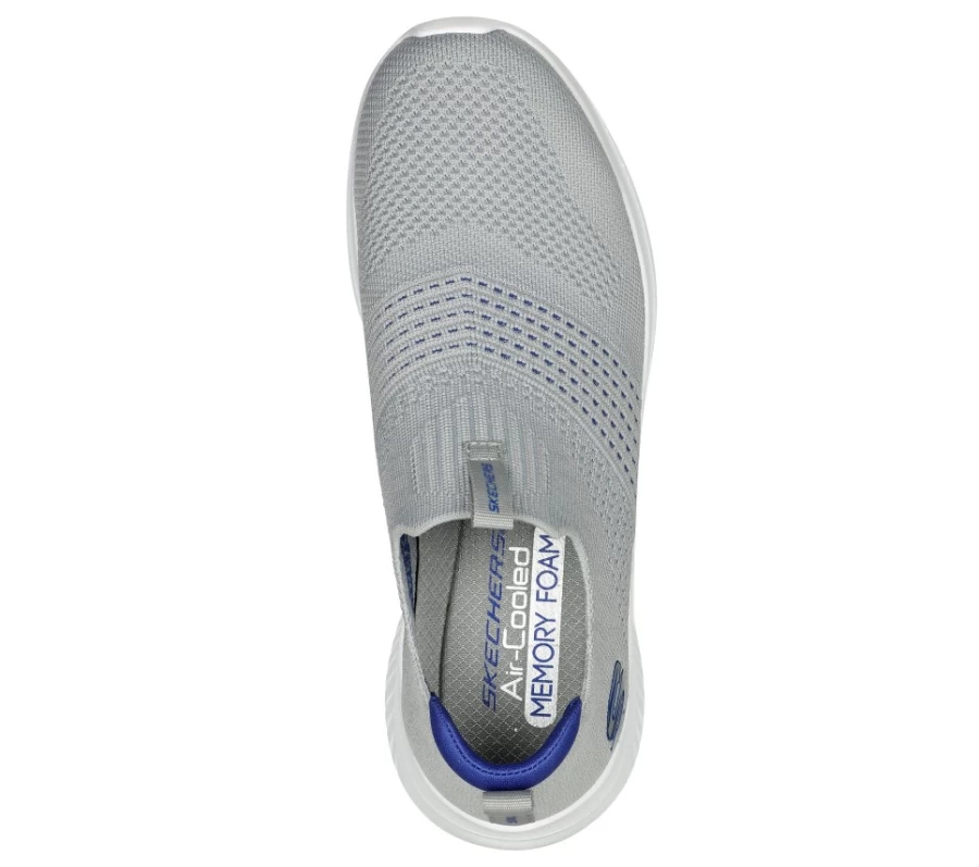 SKECHERS Men's Ultra Flex 3.0 Sneakers - Wintek Comfort Walking Shoes in Gray/Blue