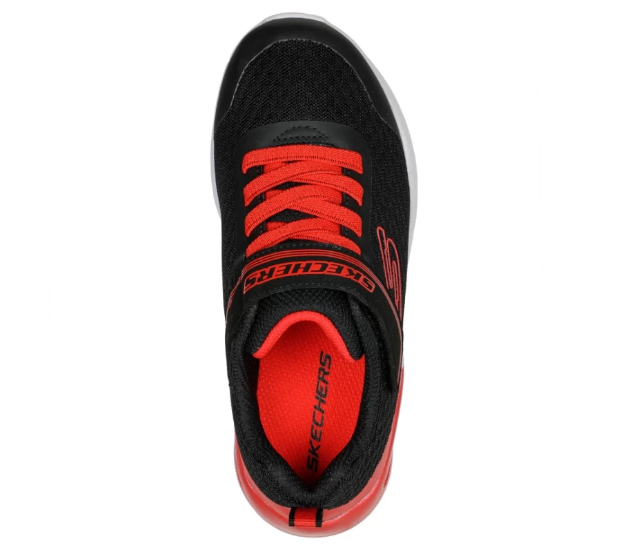 SKECHERS Kids Microspec Max - Gorvix Sneakers in Black & Red