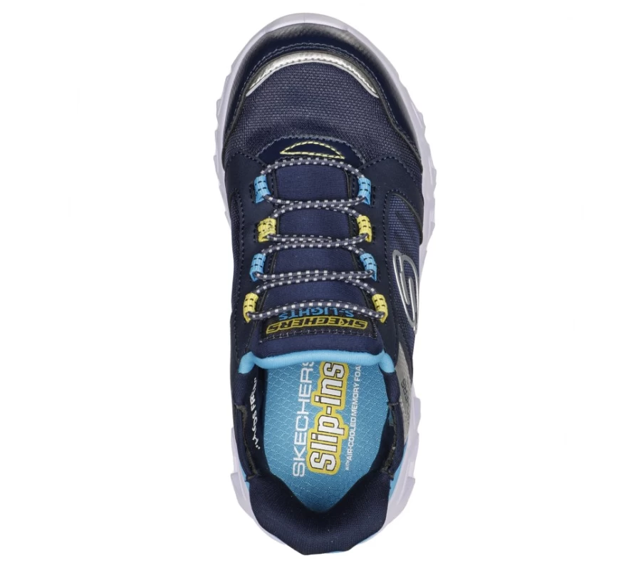 SKECHERS Kids Hypno-Flash 2.0 Slip-Ins Sneakers in Navy/Blue | Odelux Collection