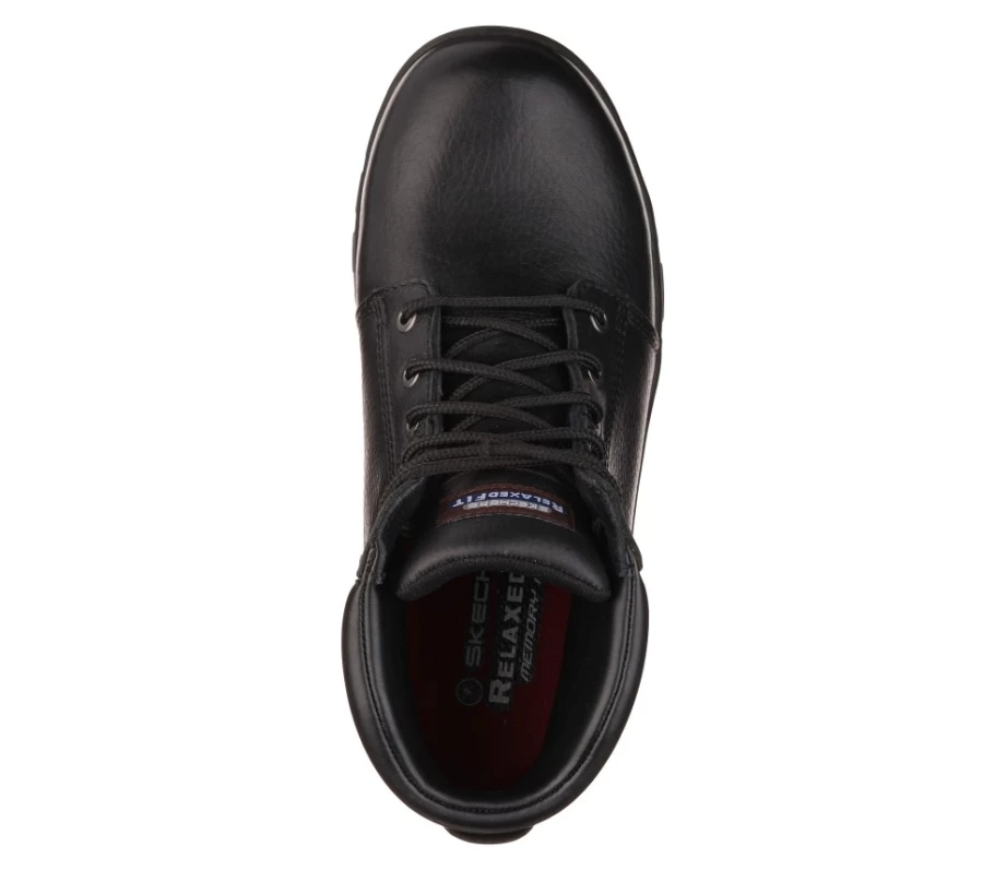 SKECHERS Men's Work Relaxed Fit Condor Sneakers in Black - Workshire Style Comfort Shoes