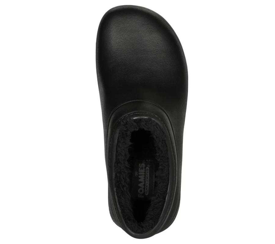 SKECHERS Women's Foamies Lite-Hearted Sweet Bug Slip-On Sneakers in Black