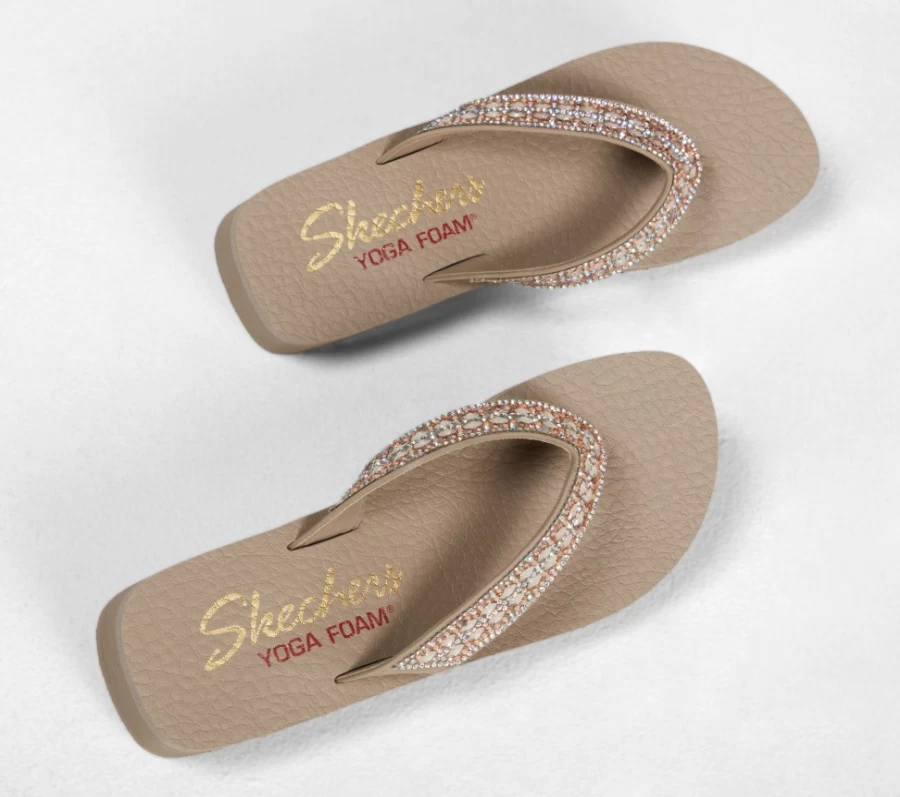 SKECHERS Women's Vinyasa Glory Day Sneakers in Taupe - Lightweight & Comfortable Walking Shoes