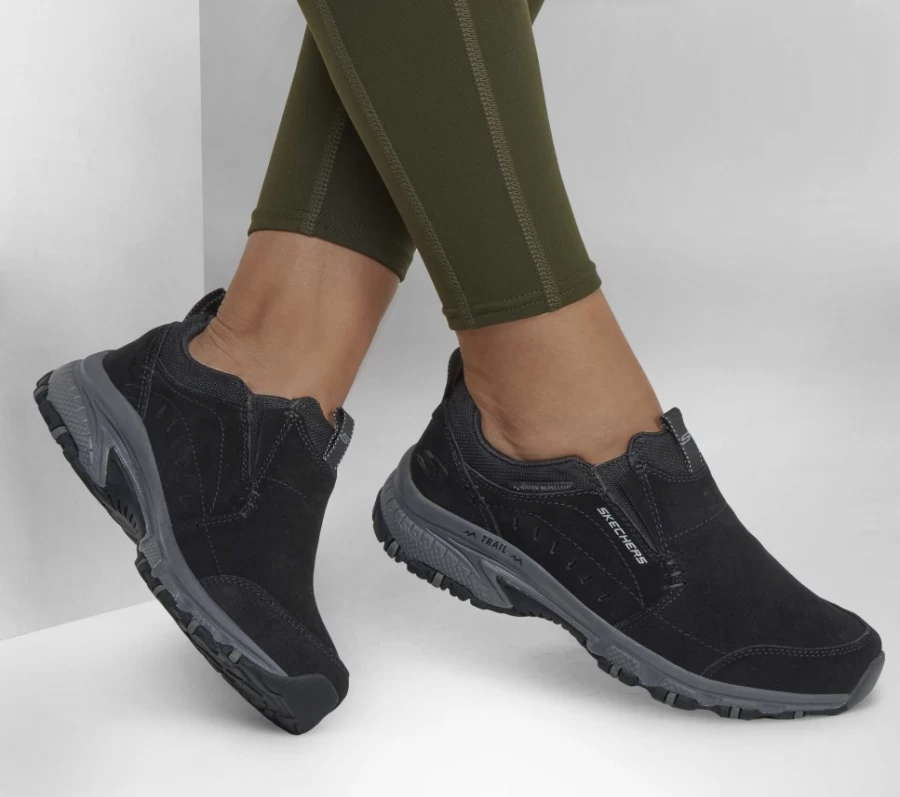 SKECHERS Women's Hillcrest - Nature Walk Sneakers in Black & Charcoal
