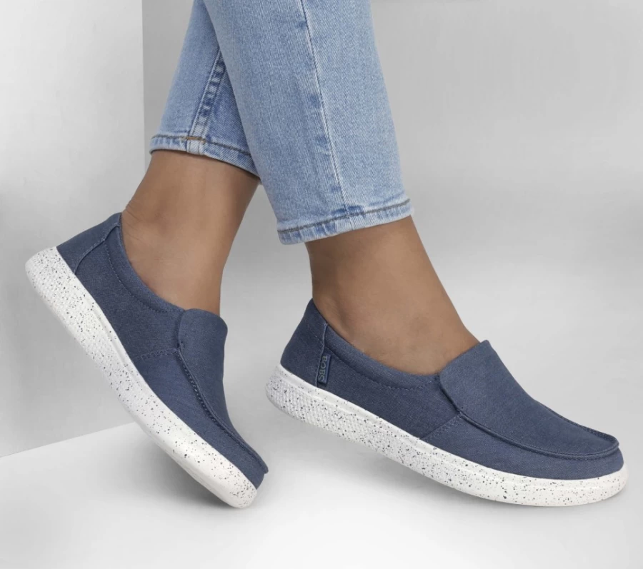 SKECHERS Women's Bobs Skipper - Blue Comfortable Sneakers with Delightful Melody Design