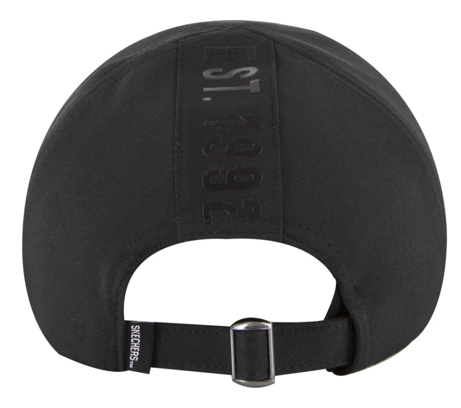 SKECHERS Men's Black Logo Embroidered Baseball Cap Wrap Adjustable Hat