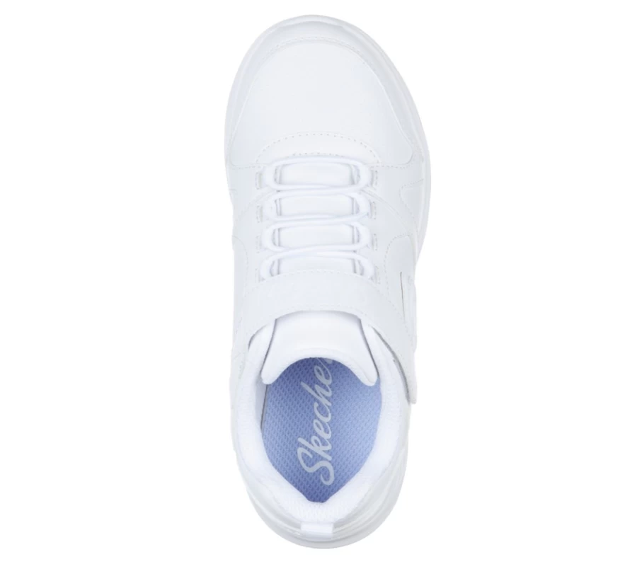 SKECHERS Kids Glimmer Kicks - White School Sneakers for Comfort & Style