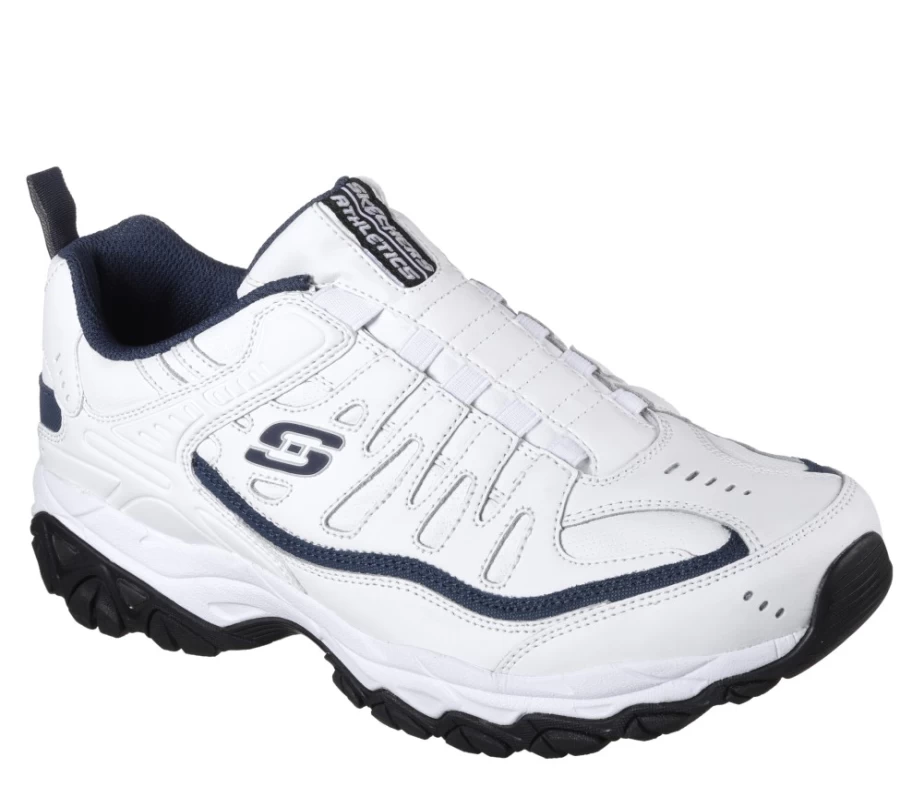 SKECHERS Men's After Burn M. Fit - Falken Sneakers in White / Navy