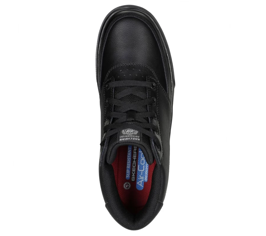 SKECHERS Men's Poppy Sr Sneakers in Black - Comfortable Work Shoes for Men