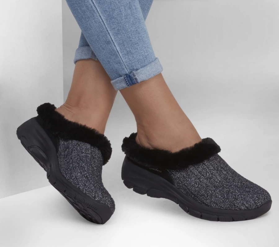SKECHERS Women's Relaxed Fit Easy Going Sneakers - Pretty Cozy Comfortable Shoes in Black