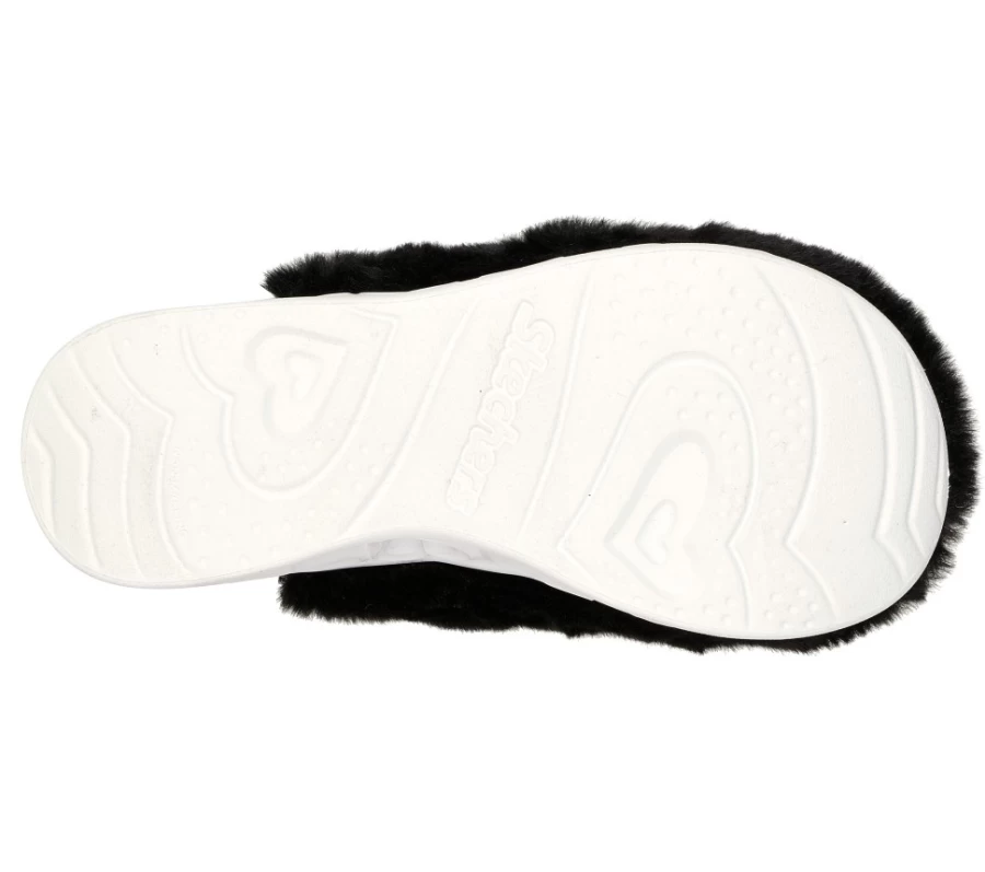 SKECHERS Kids Heart Lights Sandals - Black Multi Color Luv You Light-Up Shoes for Children