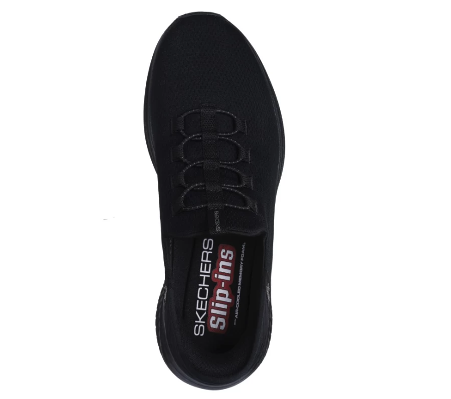 SKECHERS Men's Ultra Flex 3.0 Slip-On Sneakers in Black - Slip-Ins for Comfort & Style