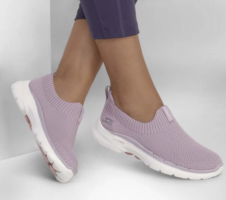 SKECHERS Women's Go Walk 6 Sneakers in Mauve - Lightweight Walking Shoes for Comfort & Style
