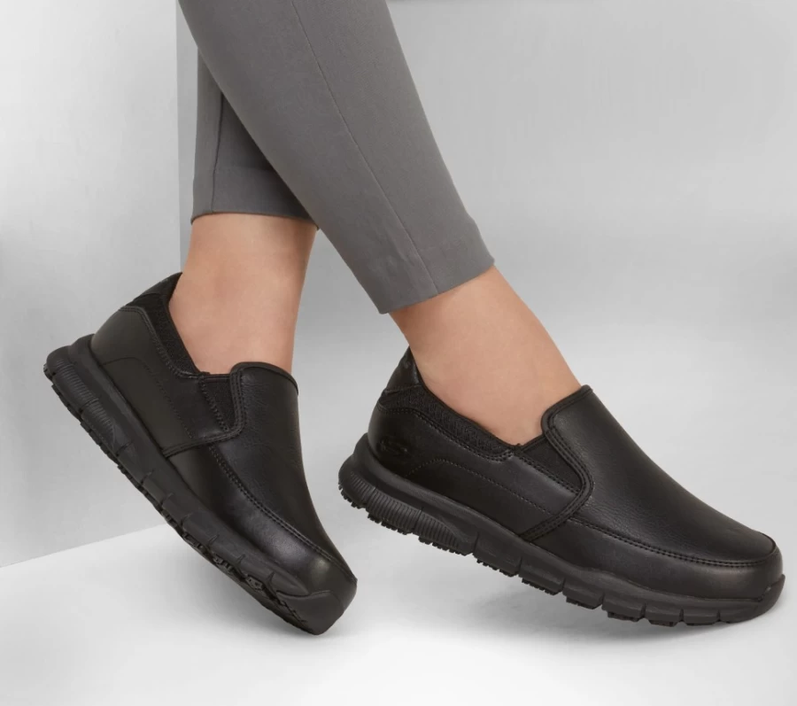 SKECHERS Women's Nampa - Annod Sr Relaxed Fit Sneakers in Black