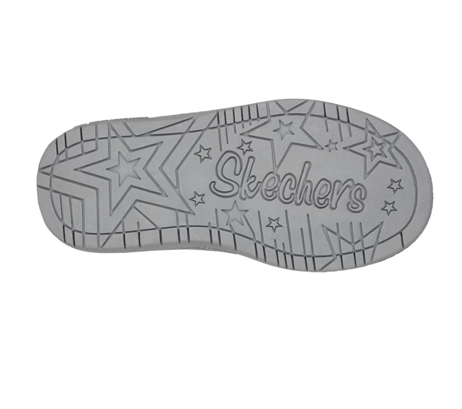 SKECHERS Kids' Glamslam - Dazzling Love Sneakers in Gray & Turquoise