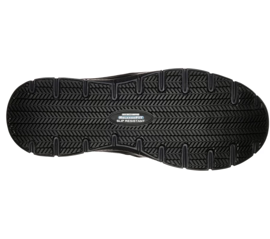 SKECHERS Men's Work Relaxed Fit Flex Advantage Sr Sneakers in Black - Bronwood Style