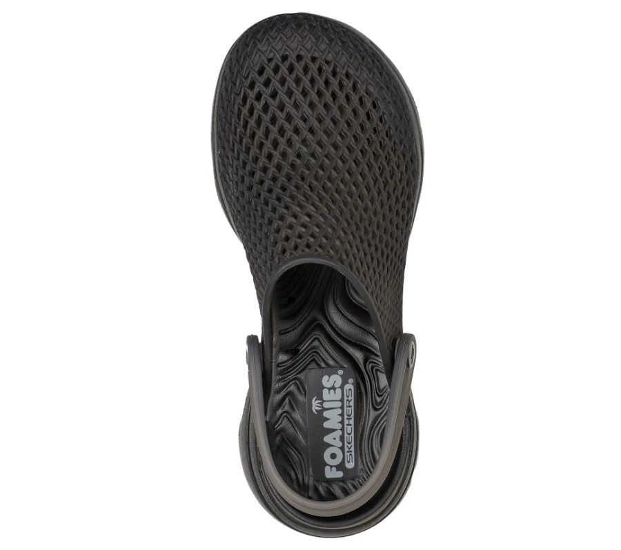 SKECHERS Women's Go Walk 5 True Catch Slip-On Sneakers in Black - Lightweight Foamies Comfort Walking Shoes