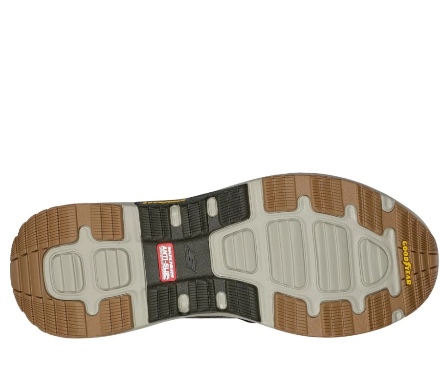 SKECHERS Men's Go Walk Outdoor - Andes Slip-On Sneakers in Brown | Lightweight Comfort Walking Shoes