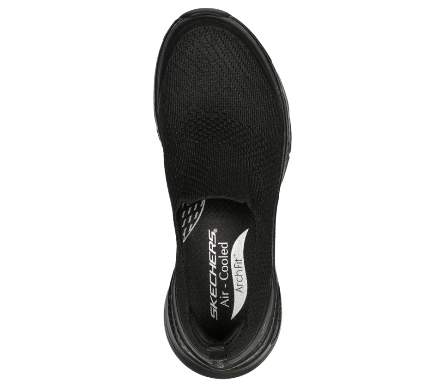 SKECHERS Women's Arch Fit Quick Stride Sneakers in Black - Lightweight Walking Shoes for Comfort & Support