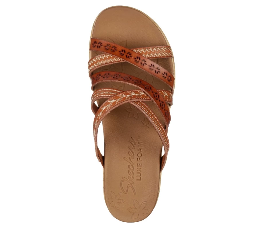 SKECHERS Women's Luggage Tiger Posse Sandal - Beverlee Style Comfort Footwear