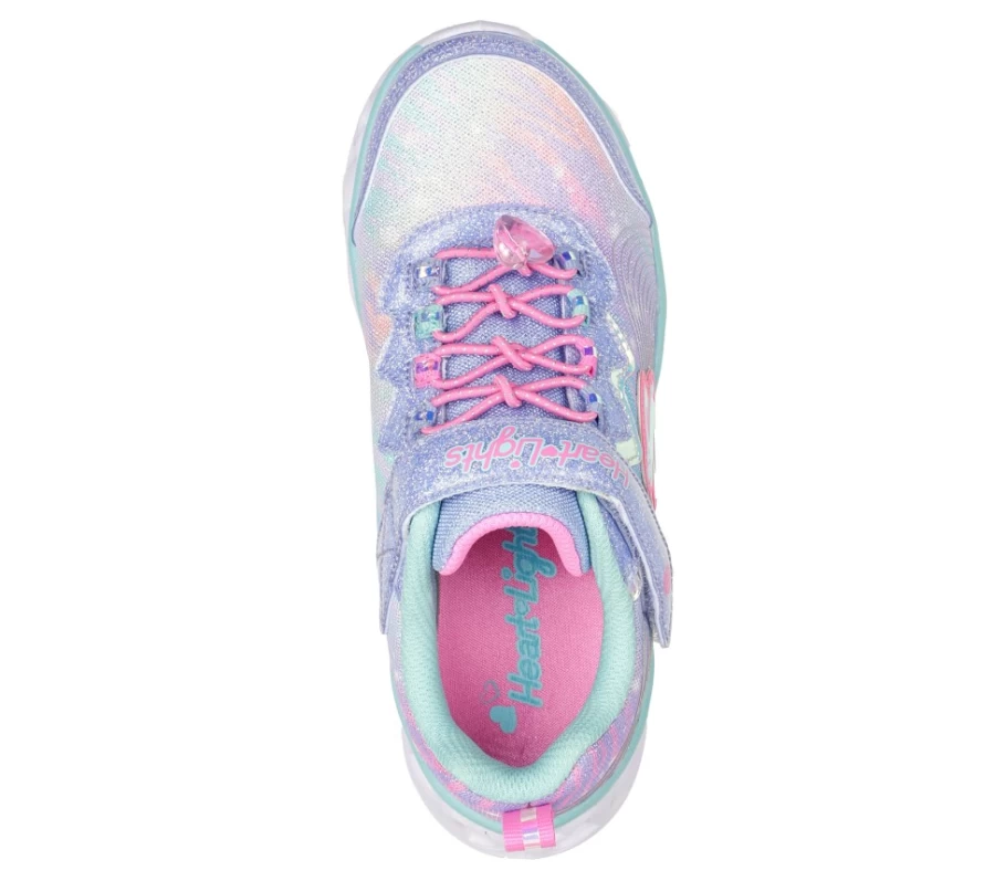 SKECHERS Kids Heart Lights - Blue Multi Bright Spirit Sneakers