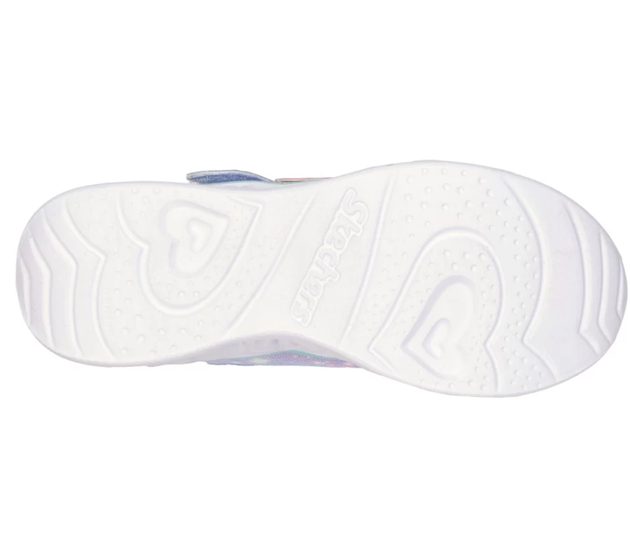 SKECHERS Kids Heart Lights - Blue Multi Bright Spirit Sneakers
