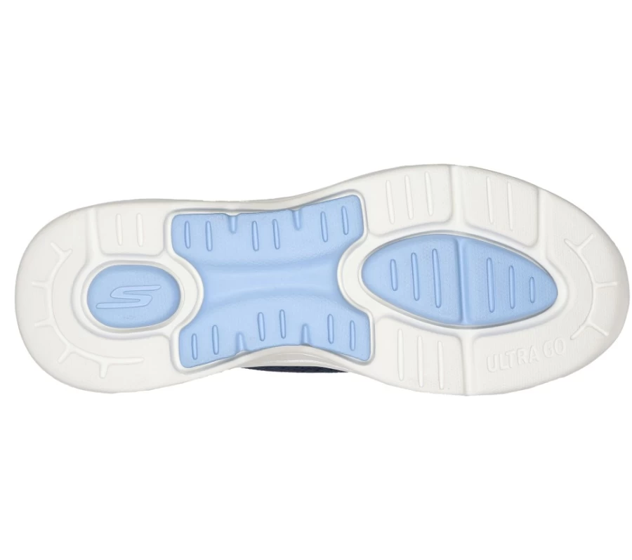 SKECHERS Women's Go Walk Arch Fit - Crystal Waves Slip-On Sneakers in Navy/Light Blue